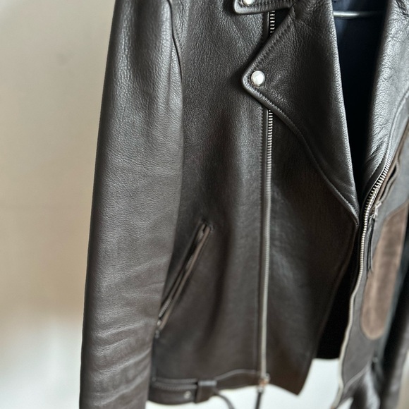Club Monaco brown leather jacket in good condition - Picture 9 of 10